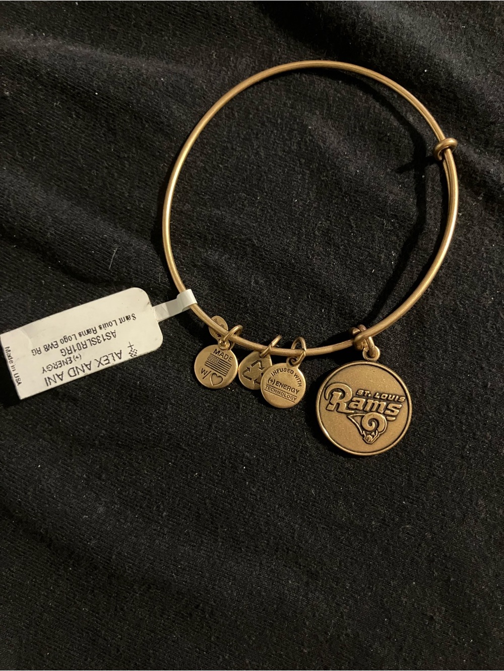 Alex and Ani Gold St. Louis Rams Charm Bangle Bracelet